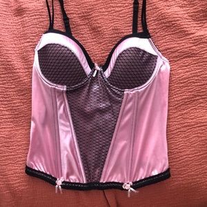 Pink vintage corselette top